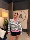 Mon Amour Pembe Çizgili Triko