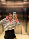 Mon Amour Pembe Çizgili Triko