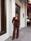 Monaco Kahve Blazer Takım