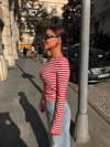 Sienna Çizgili Bluz