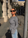 Sienna Siyah Çizgili Bluz