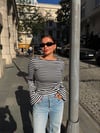 Sienna Siyah Çizgili Bluz