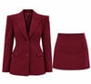 Vera Bordo Blazer Etek Takım