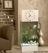 Led ışıklı Saat Kule Akvaryum Deka-378 ekru krem