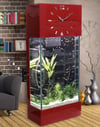 Led ışıklı Saat Kule Akvaryum deka-kırmızı