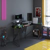 Özel Tasarım Kanatlı Oyuncu Masası 160 Cm Rgb Işıklı Mouse Pad Bardaklık Ve Kulaklık Tutucu