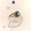0.44ct Elmas Gül Modeli Yüzük 8 Ayar Altın HD videolu