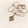 0.17ct Elmas Taşlı Damla Kolye 8K Altın HD VİDEOLU