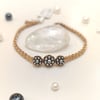 0.53ct Elmas Taşlı Üçlü Gül Modeli Bileklik Künye 14 Ayar Altın HD videolu