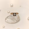 0.04ct Elmas Taşlı Efekli Tek Taş Yüzük 8 Ayar Altın HD videolu