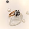 0.77ct Elmas Gül Modeli Yüzük 8 Ayar Altın HD videolu