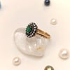 0,4ct Zümrüt 0.23ct Elmas Oval Yüzük 8 Ayar Altın HD videolu