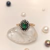 0,4ct Zümrüt 0.23ct Elmas Oval Yüzük 8 Ayar Altın HD videolu