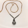 0,85ct Elmas Taşlı Gül Modeli Gerdanlık Kolye 8K Altın HD VİDEOLU