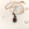 1,07ct Yakut 0,29ct Elmas Taşlı Oval Kolye 8K Altın HD VİDEOLU
