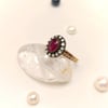 1,12ct Yakut 0.22ct Elmas Oval Yüzük 8 Ayar Altın HD videolu