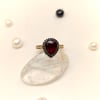 1,50ct Yakut 0.11ct Elmas Damla Yüzük 8 Ayar Altın HD videolu