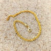 2.7mm Halat Zincir Bileklik Künye 22 Ayar Altın HD VİDEOLU