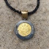 24K Altın Antika Çİft Başlı Kartallı Avusturya Franz Joseph 1 Duka 1915 Altınlı 22K Altın İşlemeli ve Gümüş Çerçeveli Kolye HD VİDEOLU
