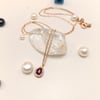 0,50ct Yakut ve 0,08ct Pırlanta Taşlı Damla Kolye 14 Ayar Altın HD VİDEOLU