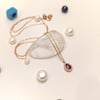 0,50ct Yakut ve 0,08ct Pırlanta Taşlı Damla Kolye 14 Ayar Altın HD VİDEOLU