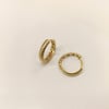 16.2mm Tırtıl Halka Küpe 14 Ayar Altın HD VİDEOLU