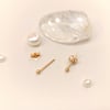 2.4mm Nokta Top Küpe 14 Ayar Altın HD VİDEOLU
