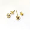 6mm Dövme Top Küpe 14 Ayar Altın