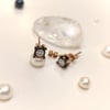 0,08ct Elmas Taşlı Efekli Tek Taş Küpe Damla Küpe 8 Ayar Altın  HD VİDEOLU