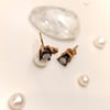 0,08ct Elmas Taşlı Efekli Tek Taş Küpe Damla Küpe 8 Ayar Altın  HD VİDEOLU