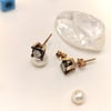 0,08ct Elmas Taşlı Efekli Tek Taş Küpe Damla Küpe 8 Ayar Altın  HD VİDEOLU