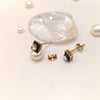 0,20ct Elmas Taşlı Kare Tek Taş Küpe 8 Ayar Altın 