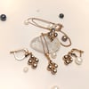 0,82ct Elmas Taşlı Damla Set Takım 8 Ayar Altın HD Vİdeolu