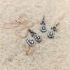1.23ct Damla Elmas Taşlı Set Takım 8 Ayar Altın HD Vİdeolu