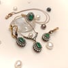 1,68ct Zümrüt ve 1,20ct Elmas Taşlı Oval Set Takım 8 Ayar Altın HD Vİdeolu