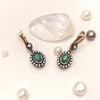 1,68ct Zümrüt ve 1,20ct Elmas Taşlı Oval Set Takım 8 Ayar Altın HD Vİdeolu