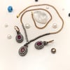 1,79ct Yakut ve 1,62ct Elmas Taşlı Oval  Set Takım 8 Ayar Altın HD Vİdeolu