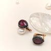 3.00ct Yakut ve 0.22ct Elmas Taşlı Küpe 8 Ayar Altın  HD VİDEOLU