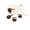 6ct Yakut ve 0.44ct Elmas Taşlı Damla Set Takım 8 Ayar Altın HD Vİdeolu