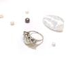 0.17ct G Color Pırlanta Beş Taş Yüzük 8 Ayar Altın HD VİDEOLU