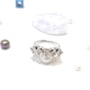 0.17ct G Color Pırlanta Beş Taş Yüzük 8 Ayar Altın HD VİDEOLU