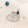 Pırlanta 0.40ct Safir Damla Taşlı  Yüzük 14 Ayar Altın 4K VİDEOLU