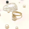 Yeşil Altın Pırlanta Tek Taş 0,16ct G Color Yüzük 18 Ayar Altın HD VİDEOLU
