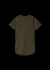 Altı Kavisli Long Basic Tshirt Haki