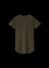 Altı Kavisli Long Basic Tshirt Haki