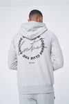 Arkası Baskılı Kapişonlu  Sweat Gri