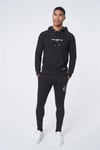 Arkası Baskılı Kapişonlu  Sweat Siyah