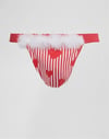 Asos Design Cristmas TAnga  JockStrap İç Çamasırı Kırmızı-Beyaz
