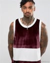 Asos Nano Soft Kumaş Önü Panel Kolsuz  Atlet Bordo-Krem