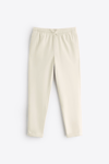 Basic İpli Jogger Pantolon-Ekru